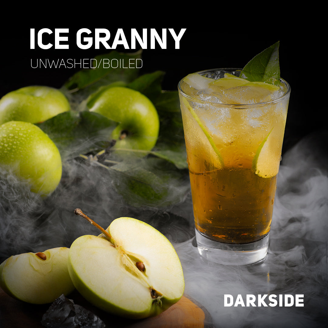 DarkSide Ice Granny Hookah Tobacco – 100g Crisp Apple Mint Flavor