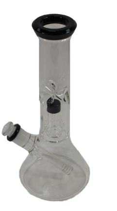 Glass Water Pipe Beaker Design With Circ Perc and Diffused Downstem - 534 Grams - 11 Inches - Assorted Colors [N-BN002 / BN002]