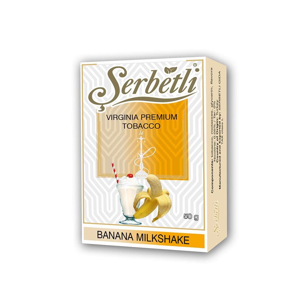 Serbetli Banana Milkshake Hookah Tobacco - Creamy Banana Flavor, 50g