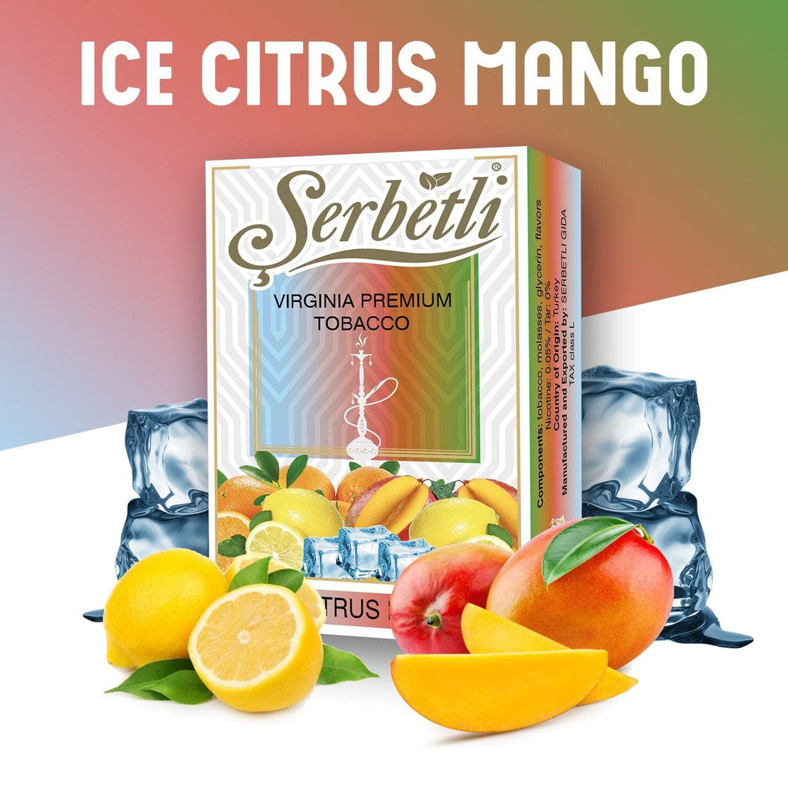 Serbetli Ice Citrus Mango Hookah Tobacco - Tropical Citrus Fusion, 50g