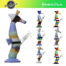 Shadow Glass Seahorse Body Design Water Pipe - 570 Grams - 11.5 Inches - Assorted Colors [SGD-019