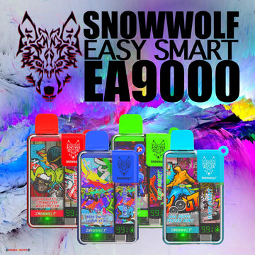 Snowwolf Easy Smart EA9000 12.5ML 9000 Puffs 650mAh Prefilled Nicotine Salt Rechargeable Disposable Pod Device With Mesh Coil & Smart Screen - Display Version of 105