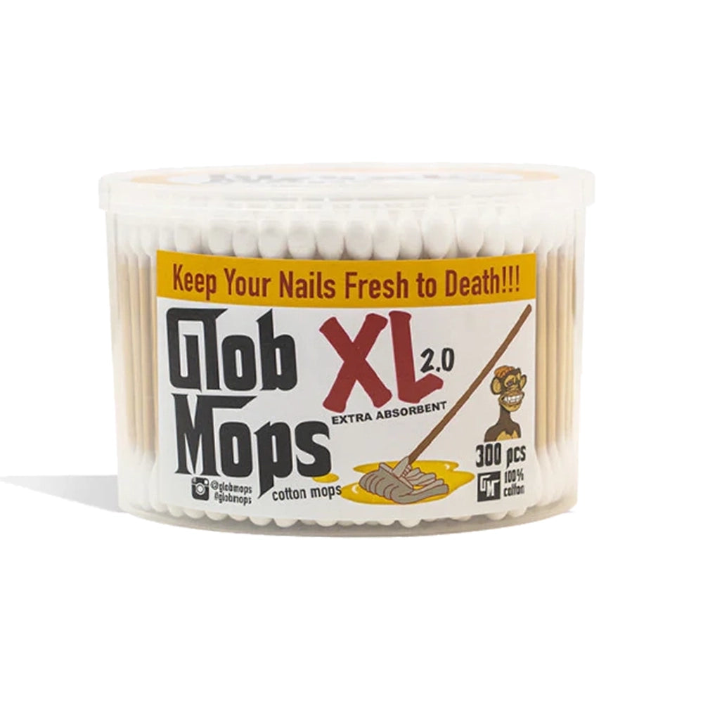 Glob Mops XL 2.0 – Premium extra-large cotton swabs designed for thorough concentrate cleanup on quartz and glass surfaces, ensuring a clean and effective cleaning experience.

