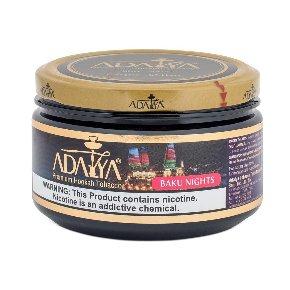  Adalya Baku Nights Hookah Tobacco 250g - Smooth & Bold Nighttime Flavor - Premium Turkish Tobacco