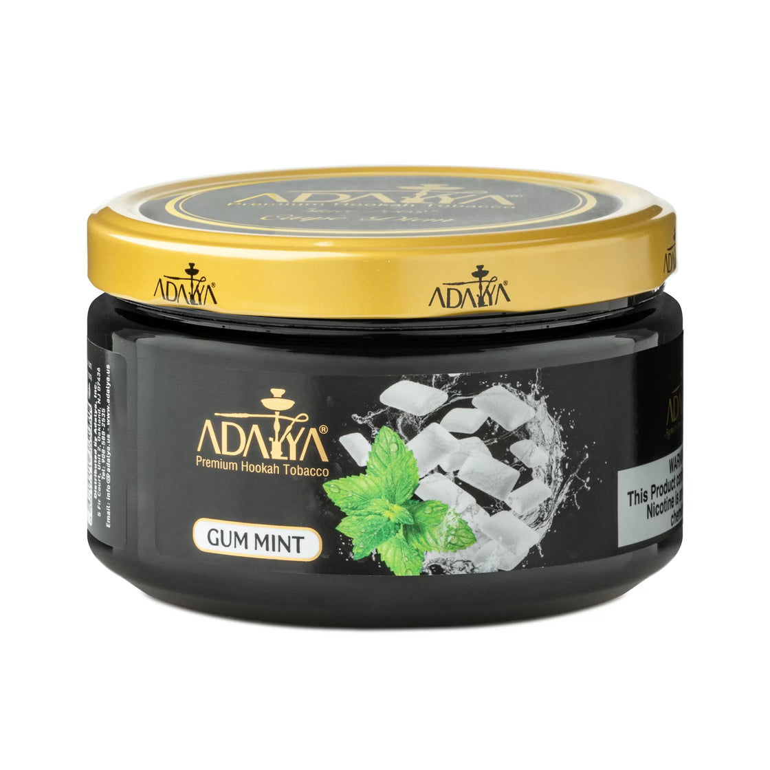 Adalya Gum Mint Hookah Tobacco 250g - Minty Gum Flavor - Turkish Blend - Refreshing & Smooth