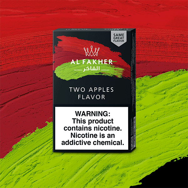 Al Fakher Double Apple with Mint Shisha: 50g Fresh Apple & Cool Mint Hookah Tobacco