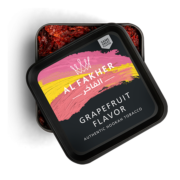 Al Fakher Grapefruit Hookah Tobacco 250g – Zesty and sweet grapefruit flavor, perfect for quick sessions with smooth, thick smoke and sealed for freshness.