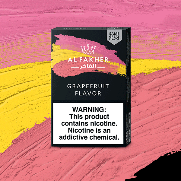 Al Fakher Grapefruit Hookah Tobacco 50g – Zesty and sweet citrus flavor, offering a refreshing burst of grapefruit for enjoyable and smooth hookah sessions.