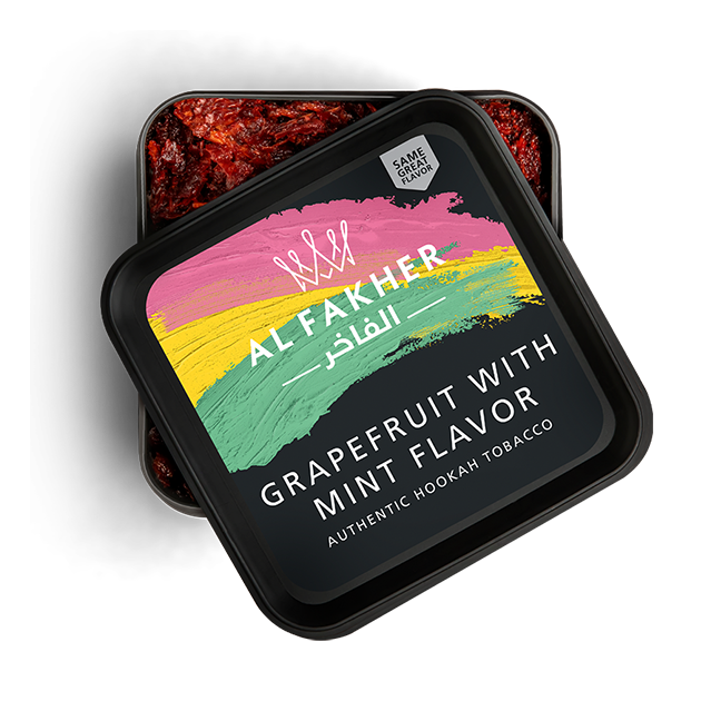 Al Fakher Grapefruit with Mint Hookah Tobacco 1kg – Tangy and refreshing grapefruit-mint flavor, delivering high cloud output and a balanced, long-lasting smoking experience.