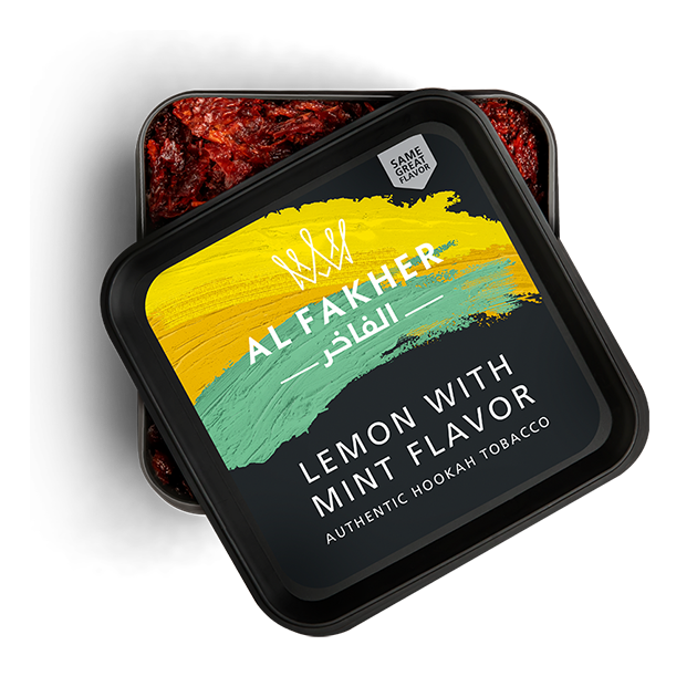 Al Fakher Lemon Mint Hookah Tobacco 250g – Zesty lemon and cool mint flavor, providing a refreshing and invigorating smoke for a satisfying hookah experience.