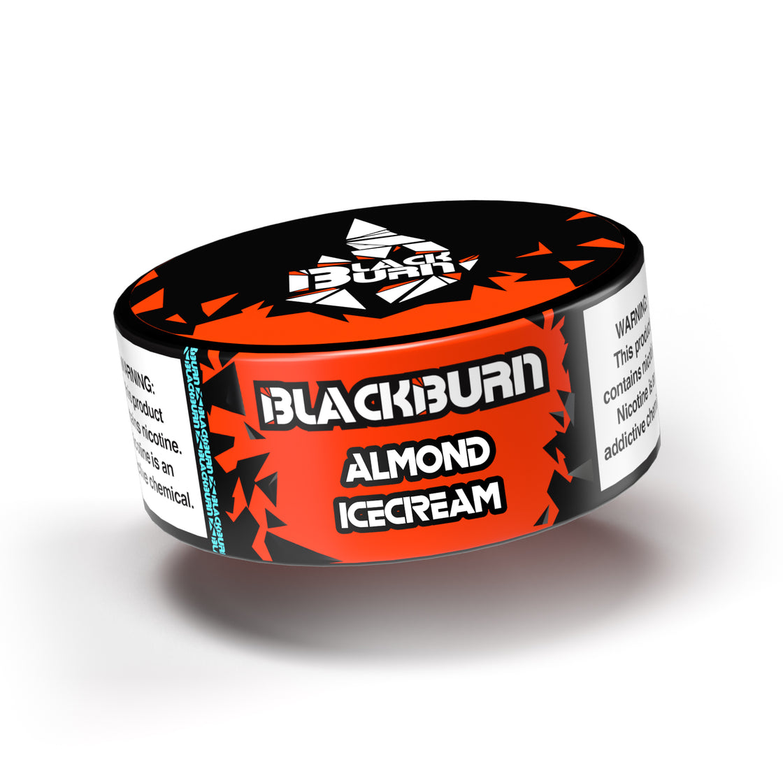 Black Burn Almond Ice Cream 100gr – Creamy almond flavor with nutty and smooth undertones, crafted with low-nicotine Italian Burley for a sweet and satisfying hookah session.