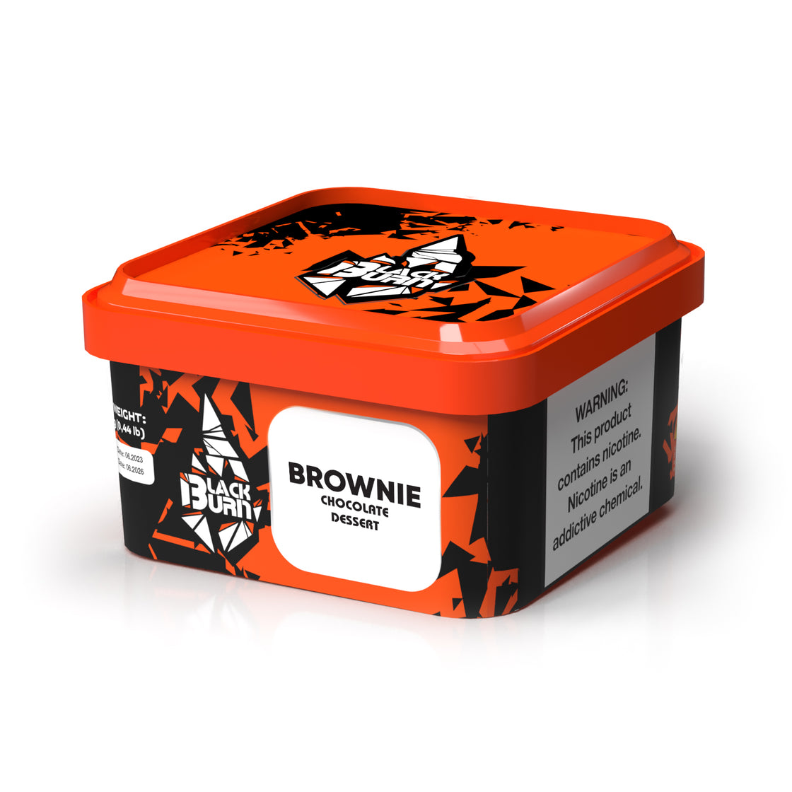 Black Burn Brownie 200gr – Premium chocolate brownie flavor with smooth, low-nicotine Burley, perfect for a unique, dessert-inspired hookah session.