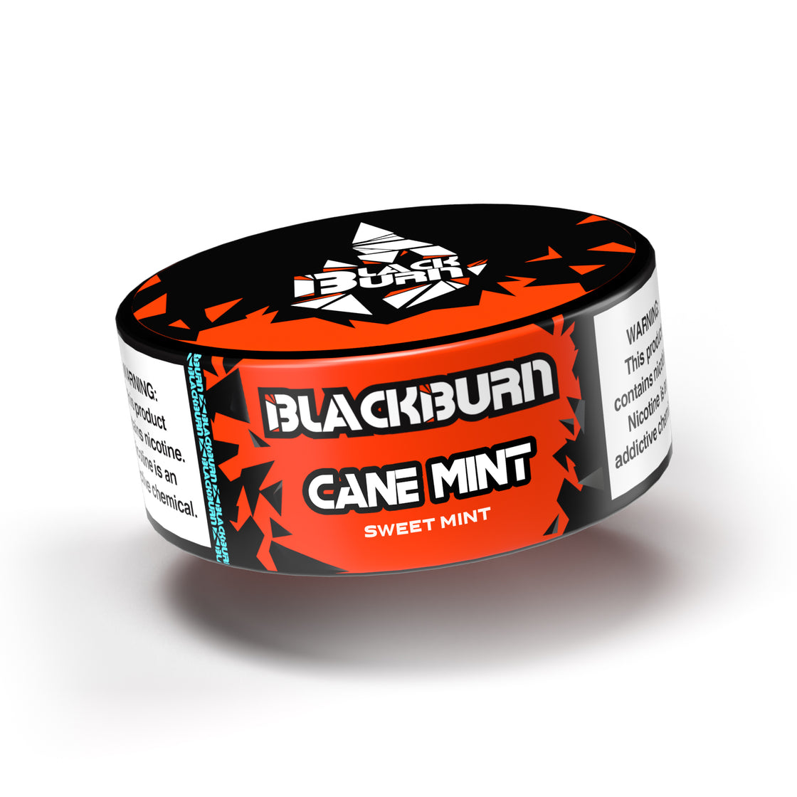 Black Burn Cane Mint 100gr – Cool and refreshing cane mint flavor with smooth, low-nicotine tobacco, delivering a crisp and extended hookah experience for mint lovers.