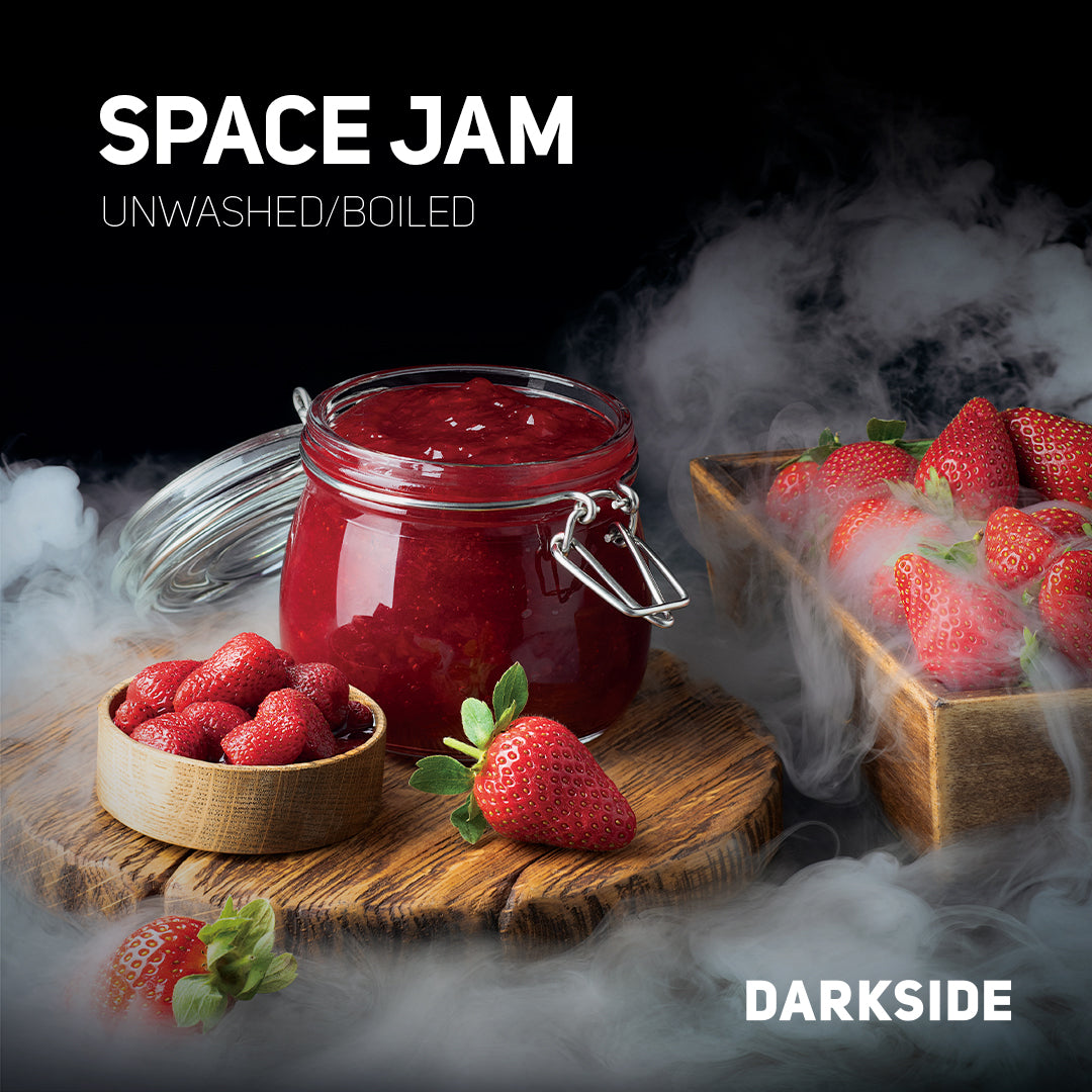 DarkSide Space Jam Hookah Tobacco 250g Russian package, vibrant fruity blend. Fast USA delivery at 710 Galaxy.