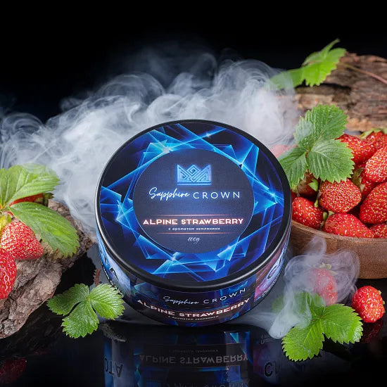 Sapphire Crown Alpine Strawberry Hookah Tobacco - Sweet & Fruity, 200g