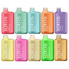 KROS 3 Unlimited 3% Nicotine 10ML 6000 Puffs 650mAh Rechargeable Prefilled Nicotine Salt Disposable Vape With Corex Mesh Coil - Display of 10