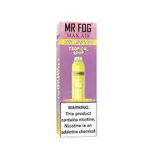 Mr Fog MAX AIR 7ML TOP AIRFLOW 3000 Puffs 1100mAh Prefilled Synthetic Nicotine Disposable With Mesh Coil Technology - Display of 10