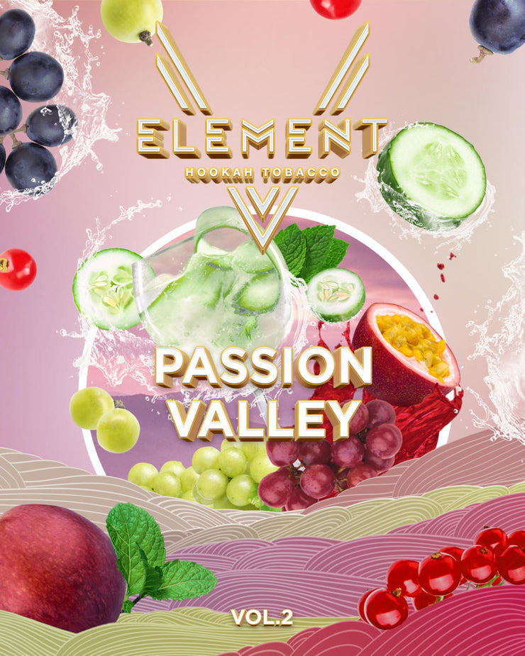 Element Tobacco Passion Valley V Line 200g offers a bold, tropical passionfruit flavor for vibrant and fruity hookah sessions. Perfect for tropical flavor enthusiasts.






