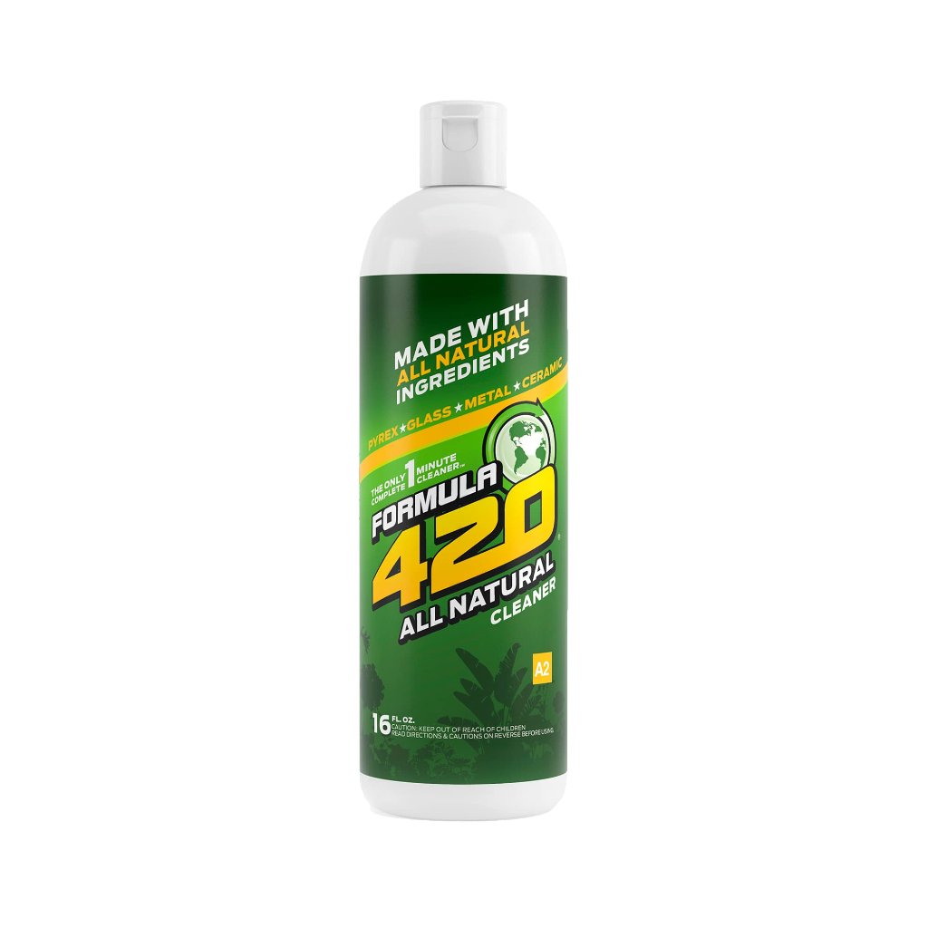 Formula 420 All Natural Cleaner – Non-toxic and biodegradable cleaner for glass, metal, and ceramic surfaces. 16oz bottle for quick, safe, and effective cleaning.






