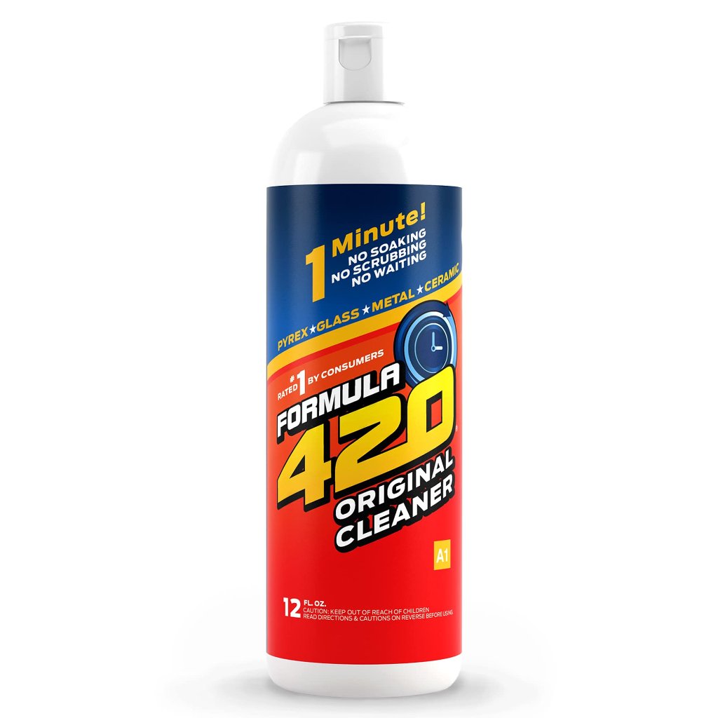 Formula 420 Original Cleaner – Powerful cleaner designed for glass, metal, and ceramic surfaces. Fast-acting formula for a deep, effective clean on your favorite pieces.






