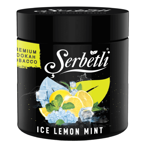 Serbetli Ice Lemon Mint Hookah Tobacco – Cool Citrus Mint, 250g