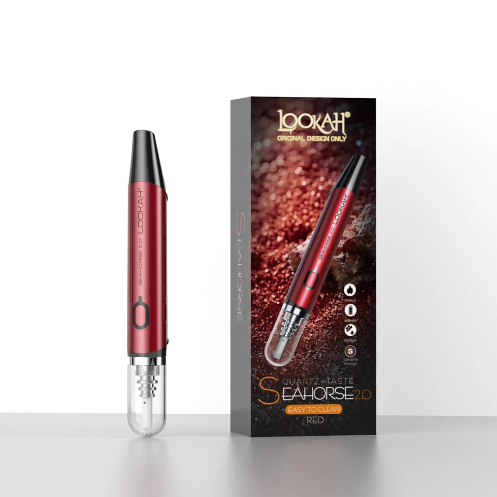  LOOKAH Seahorse 2.0 Wax Pen: Versatile dab/wax pen. 510 threading for cartridges. Portable and easy to use.