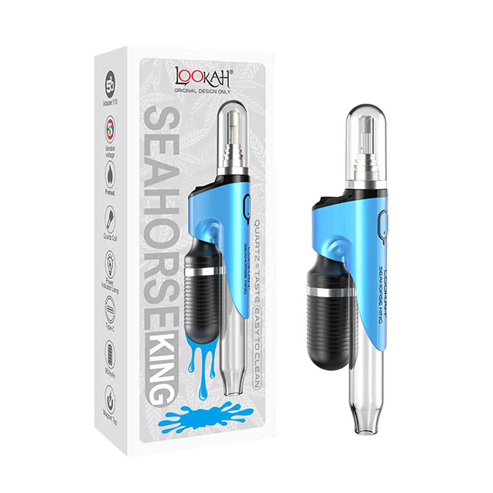 LOOKAH Seahorse King Kit: Includes everything you need for electric dabbing. Nectar collector, tips, tools.