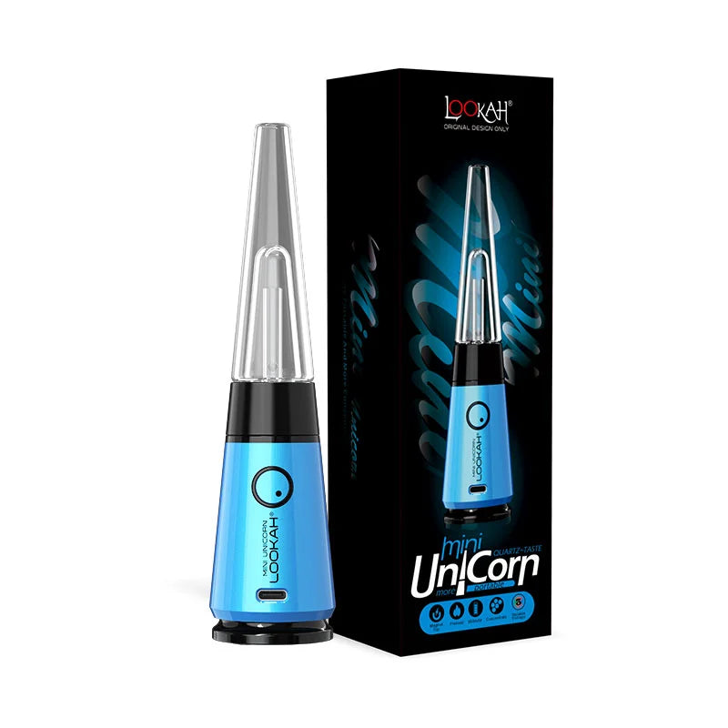 LOOKAH Unicorn Mini Dab Rig: Portable electric rig. Water filtration for smooth hits. 