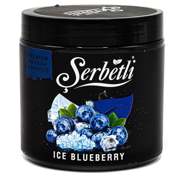 Serbetli Ice Blueberry Hookah Tobacco 1kg offers a sweet blueberry flavor with a refreshing menthol finish, perfect for extended, cool hookah sessions.