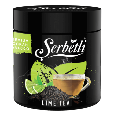 Serbetli Lime Tea Hookah Tobacco - Zesty Lime & Herbal Tea Blend 250g for a Soothing and Refreshing Hookah Experience