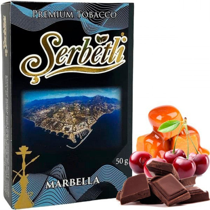 Serbetli Marbella Hookah Tobacco - Sweet & Tropical Blend 50g for a Refreshing and Exotic Hookah Experience