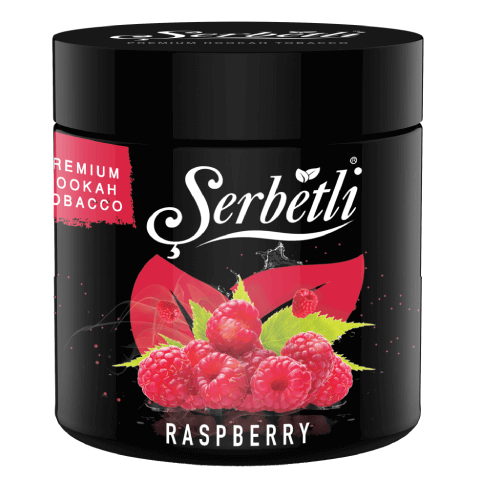 Serbetli Raspberry Hookah Tobacco - Sweet & Tangy Berry Flavor 250g for a Rich and Refreshing Hookah Experience