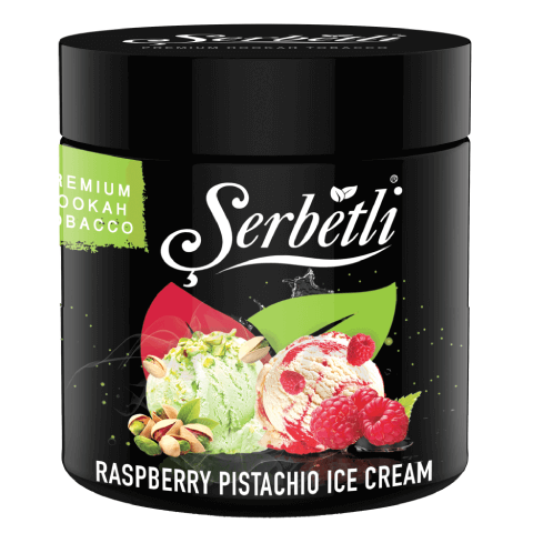 Serbetli Raspberry Pistachio Ice Cream 250g - Sweet & Smooth Hookah Tobacco for a Creamy and Long-Lasting Smoke