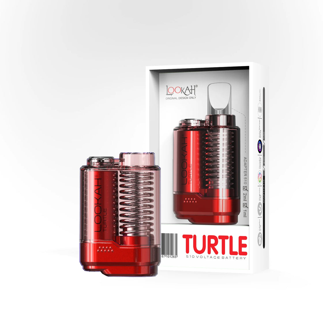 Turtle 510 Thread Rechargeable Vape Battery – User-Friendly Design with 400mAh Capacity and Adjustable Voltage.